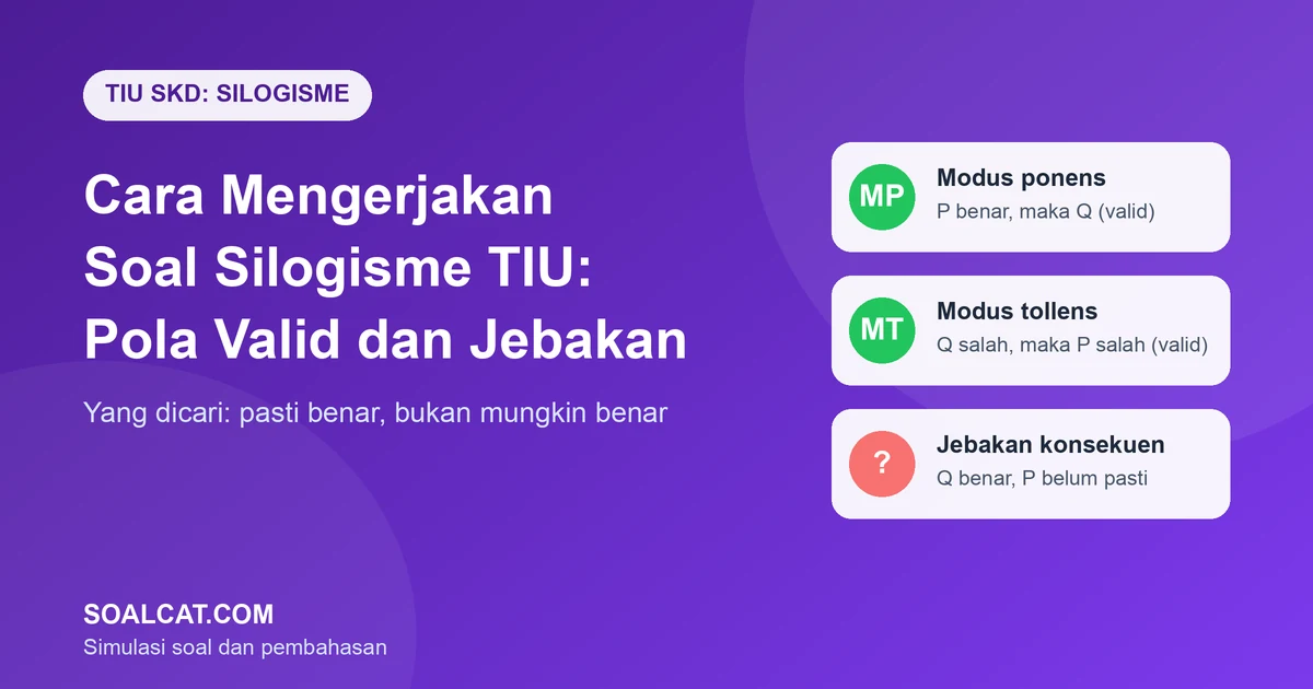 Cara Mengerjakan Soal Silogisme TIU SKD: Pola Valid, Pola Jebakan, dan Contohnya