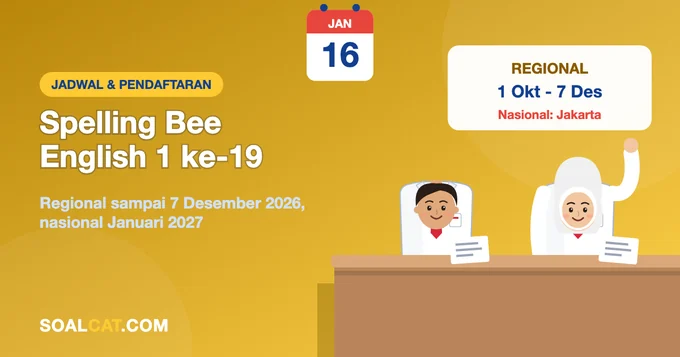 Spelling Bee English 1 Edisi ke-19: Jadwal, Cara Daftar, Biaya, dan Syarat Peserta